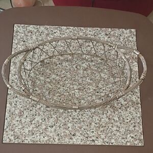 Silver Tone Wire Basket